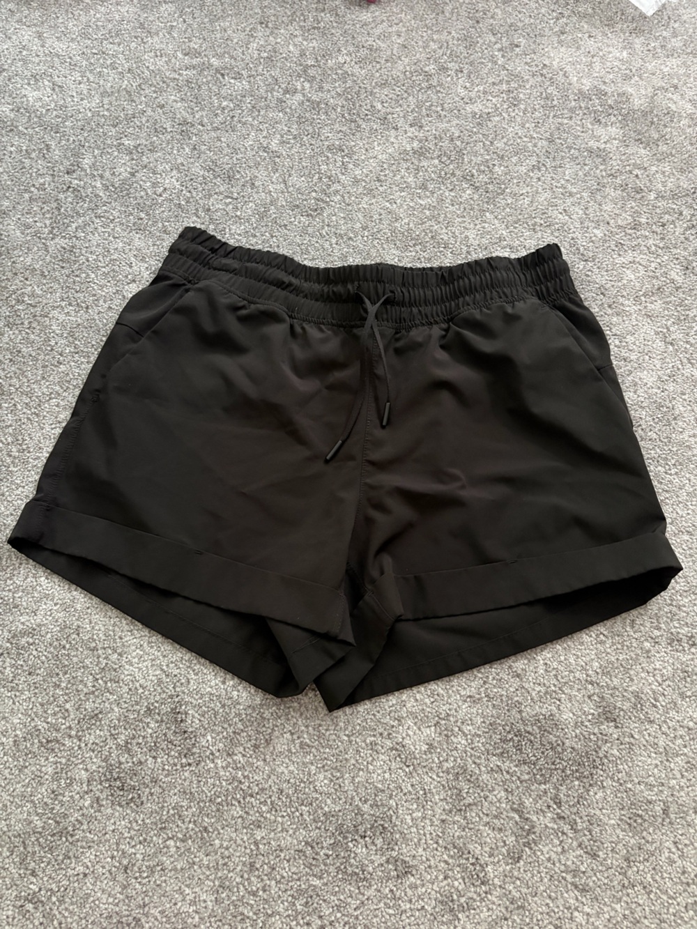 Black Women's Elastic Waist Shorts